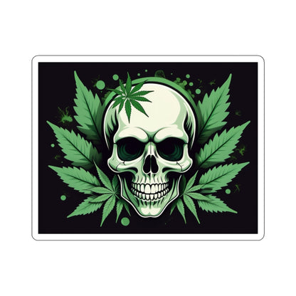 Green Skull Die-Cut Stickers, Gothic Decor, Laptop Accessories, Halloween Party Favor, Unique Gifts for Friends