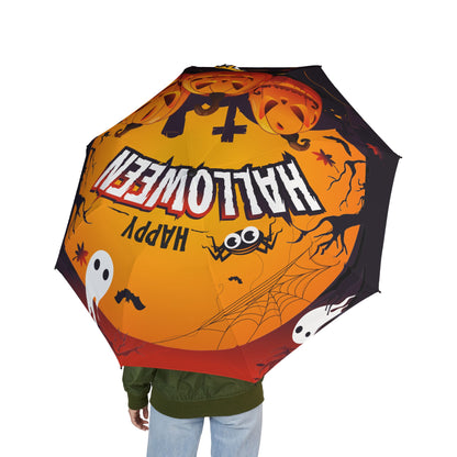 Halloween Themed Foldable Umbrella | Spooky Umbrella Design, Perfect for Fall, Gifts, Trick or Treat, Halloween Decorations, Rain Gear