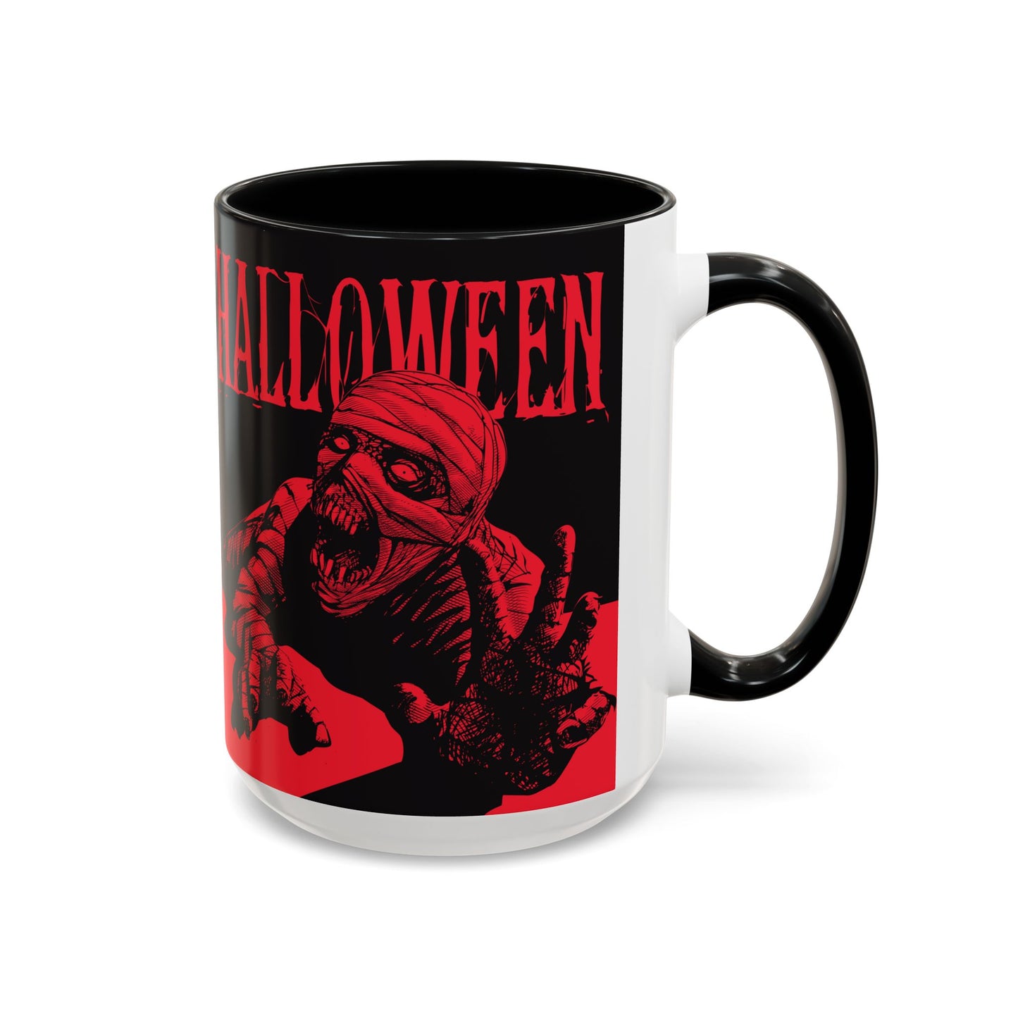 Halloween Accent Coffee Mug | Spooky Coffee Cup for Halloween Lovers, Trick or Treat Mug, Horror Decor, Gift for Fans