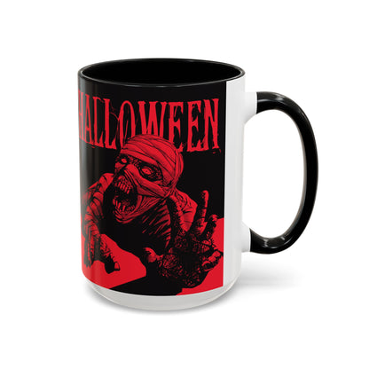 Halloween Accent Coffee Mug | Spooky Coffee Cup for Halloween Lovers, Trick or Treat Mug, Horror Decor, Gift for Fans