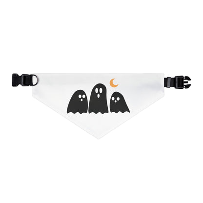 Halloween Pet Bandana Collar, Cute Ghost Design, Dog Accessories, Pet Costume, Spooky Season, Holiday Wear, Gifts for Pet Lovers