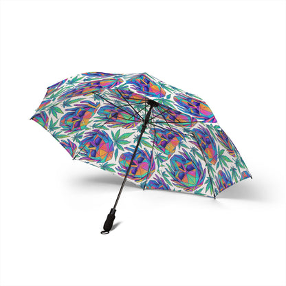 Colorful Foldable Umbrella with Exotic Floral Design, Portable Rain Gear, Stylish Sunshade, Perfect Gift for Garden Lovers, Summer
