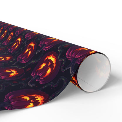 Halloween Themed Wrapping Paper, Festive Gift Wrap, Spooky Gift Wrap for Fall, Pumpkin Gift Wrap, Holiday Wrapping Sheets