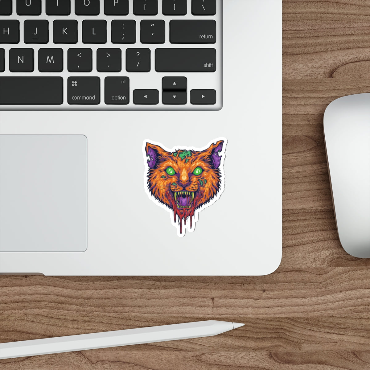 Vibrant Cat Die-Cut Stickers | Spooky Decor, Laptop Stickers, Halloween, Pet Lovers, Artistic Gift Ideas