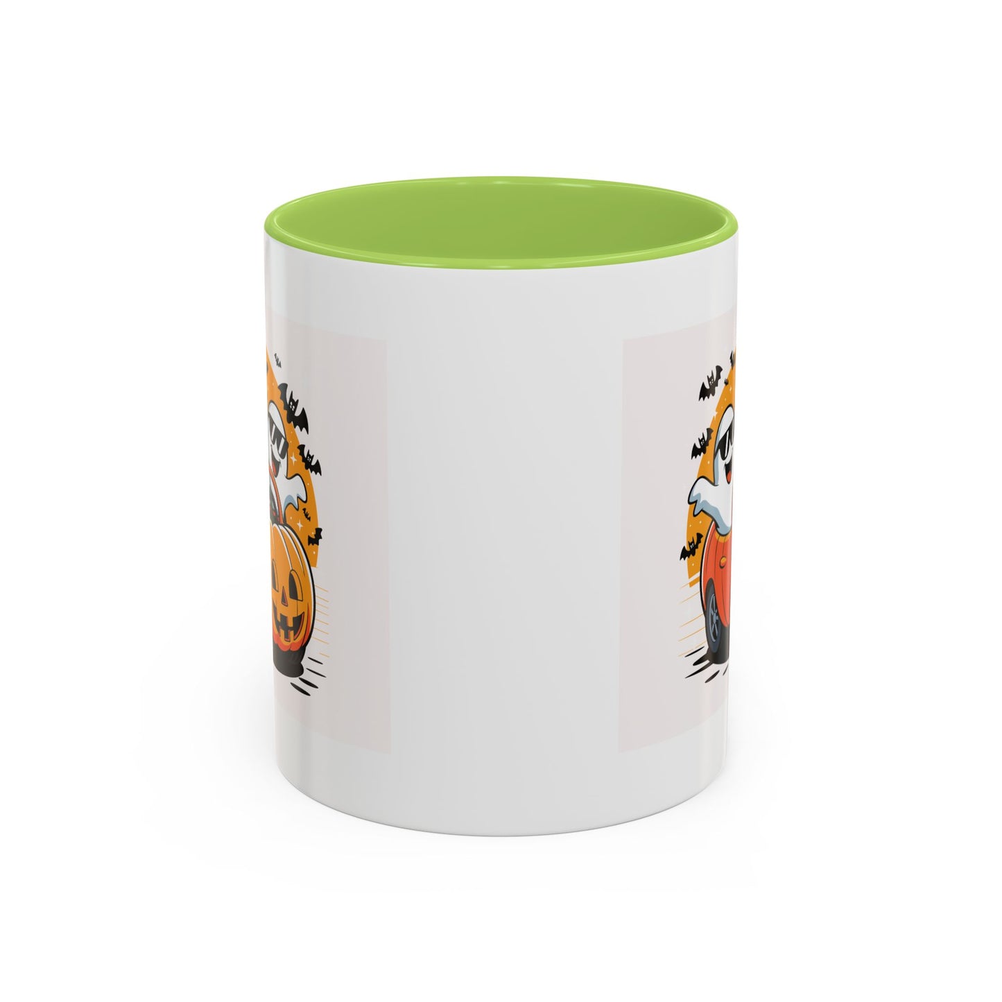 Halloween Ghost Car Coffee Mug, Spooky Mug for Fall, Pumpkin Spice Coffee Cup, Halloween Theme Drinkware, Funny Ghost Mug