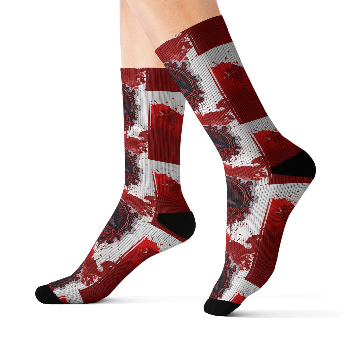 Unique Sublimation Socks, Stylish Crew Socks, Custom Design Socks, Gift for Her, Statement Socks, Trendy Fashion Socks