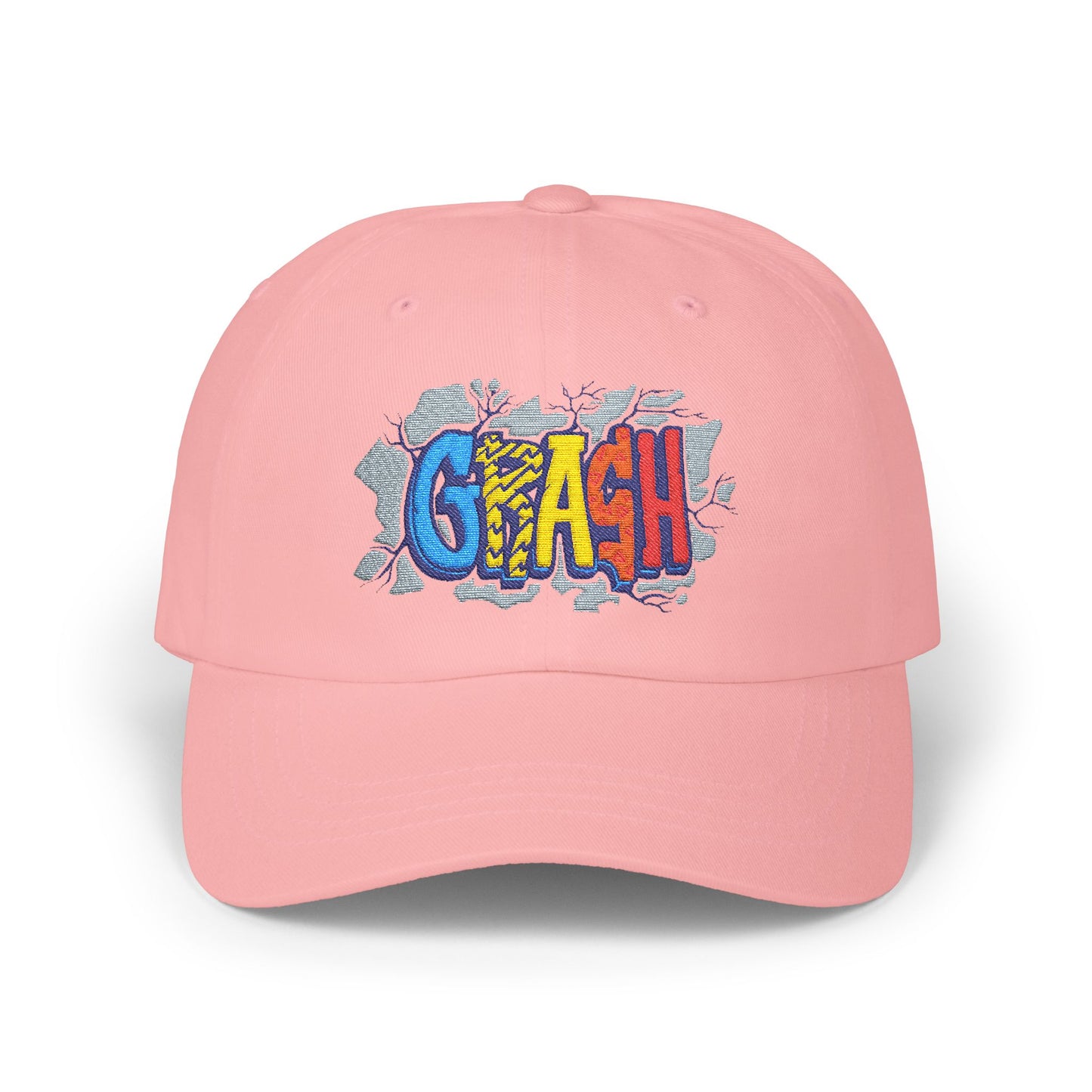 Classic Dad Cap with CRAASH! Design, Casual Hat for Dads, Funny Gift for Father's Day, Summer Accessory, Everyday Wear