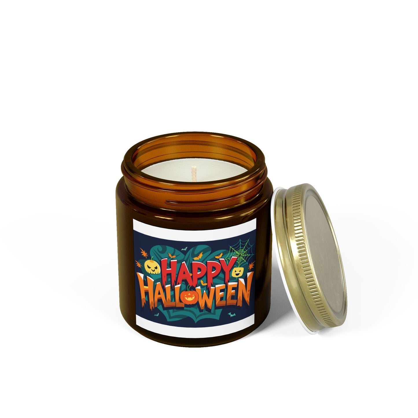 Halloween Themed Scented Candles - Coconut Apricot Wax (4oz, 9oz) | Festive Fall Decor, Trick or Treat Gift, Cozy Autumn Vibes, [...]