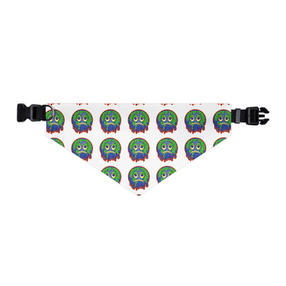 Pet Bandana Collar with Colorful Monster Design - Cute Dog Accessory for Halloween, Pet Costume, Dog Fashion, Dog Party, Puppy Gift