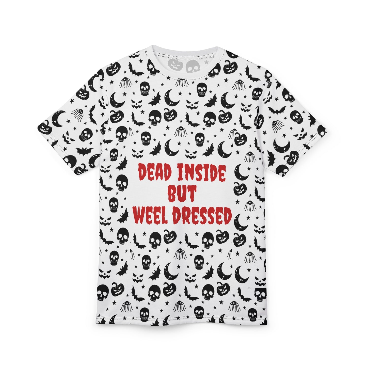 Halloween-Themed Unisex Tee, Spooky Cut & Sew Shirt, Gothic Apparel, Fun Gift, Casual Wear