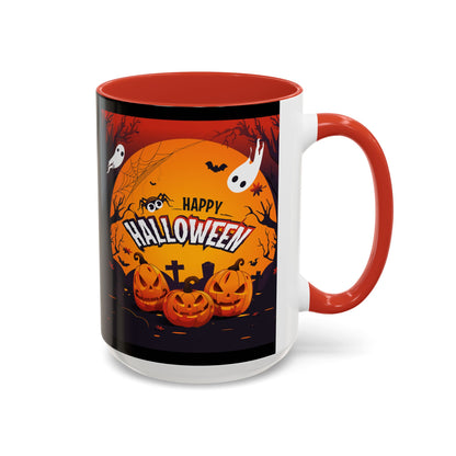 Spooky Halloween Coffee Mug - Perfect for Ghost Lovers and Fall Celebrations, Halloween Decor, Gift, Pumpkin Spice Season, Black Accent Mug