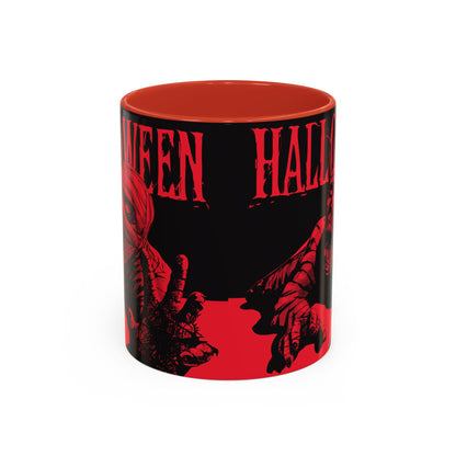 Halloween Accent Coffee Mug | Spooky Coffee Cup for Halloween Lovers, Trick or Treat Mug, Horror Decor, Gift for Fans