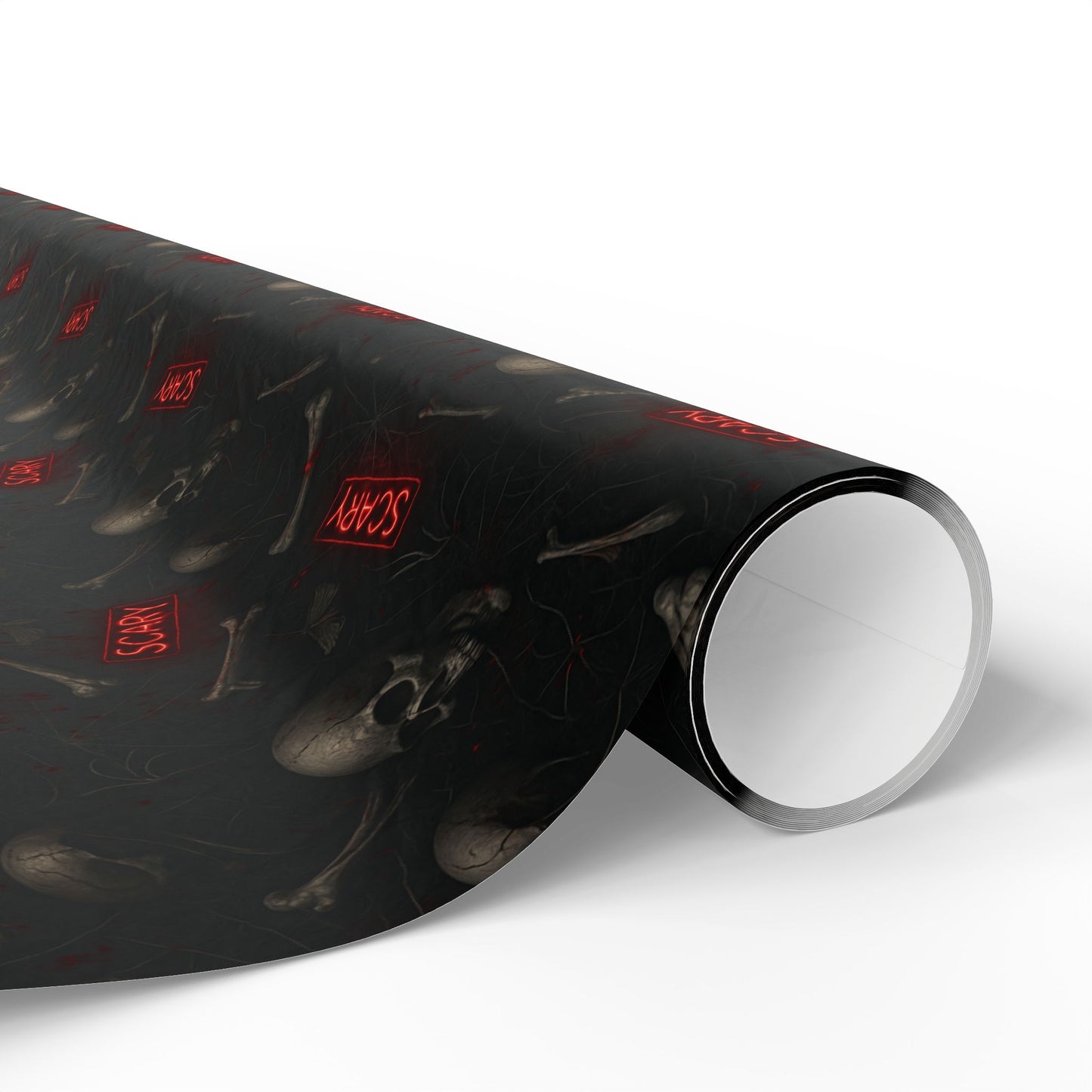 Spooky Halloween Wrapping Paper, Unique Gift Wrap for Halloween, Scary Black and Red Paper, Fun Decorative Wrap, Halloween Party Supplies