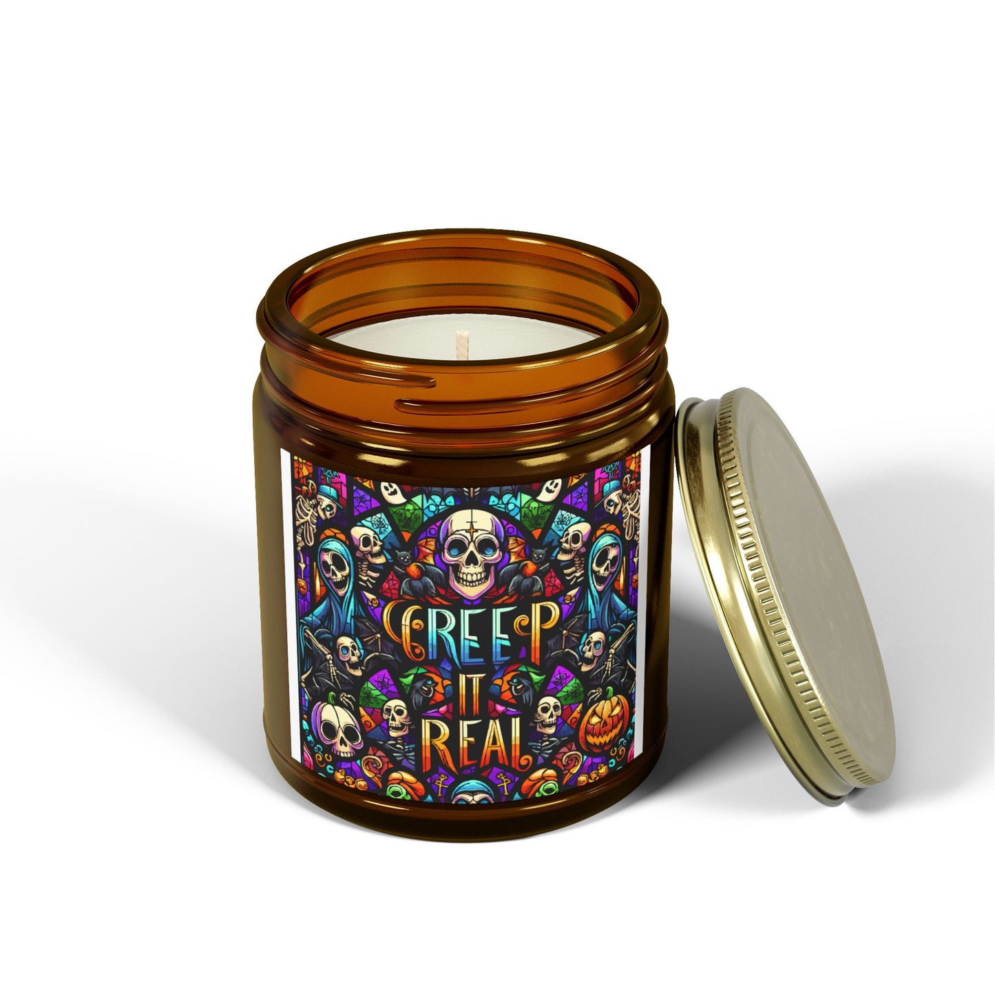 Halloween Scented Candles, Fragrant Home Decor, 'Creep it Real' Candles for Fall Celebrations, Party Favors, Gifts