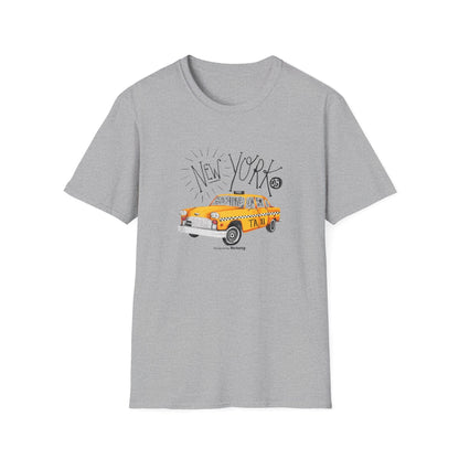 New York Taxi Watercolor - Mleem