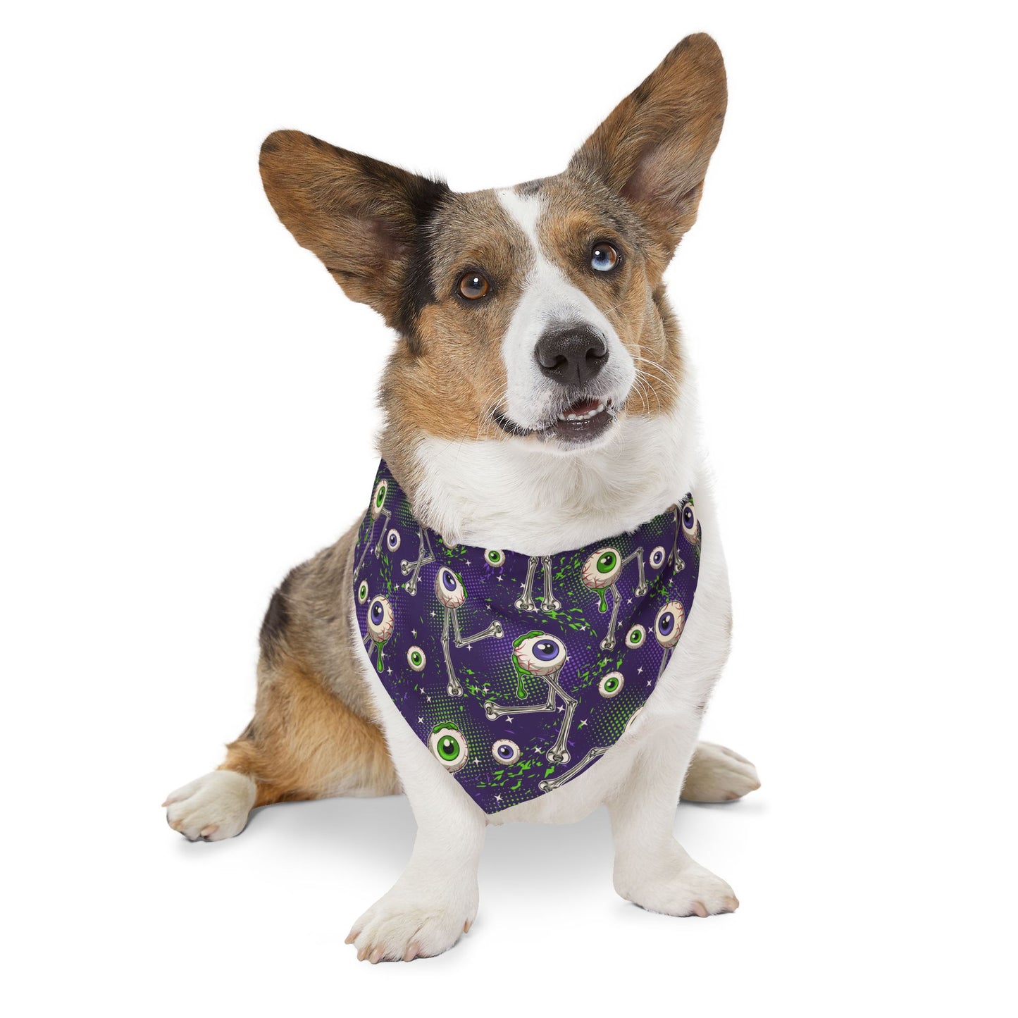 Spooky Eye Pet Bandana Collar | Halloween Dog Accessory, Cute Pet Apparel, Adjustable Dog Scarf, Pet Costume, Fun Pet Gift