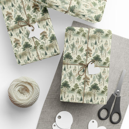 Nature-Inspired Wrapping Paper, Eco-Friendly Gift Wrap, Floral Gift Wrap, Holiday Gift Wrap, Sustainable Wrapping Paper