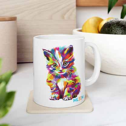 Vibrant Animal Ceramic Mug For Cat Lovers