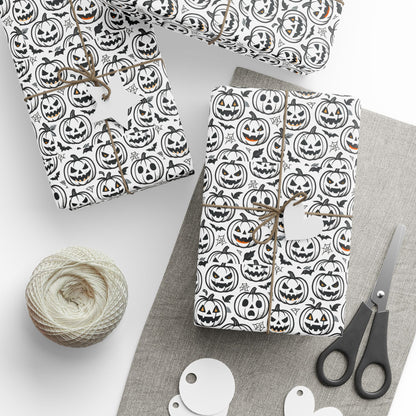 Halloween Wrapping Paper, Spooky Gift Wrap, Decorative Paper Roll, Fall Occasions, Unique Wrapping for Presents