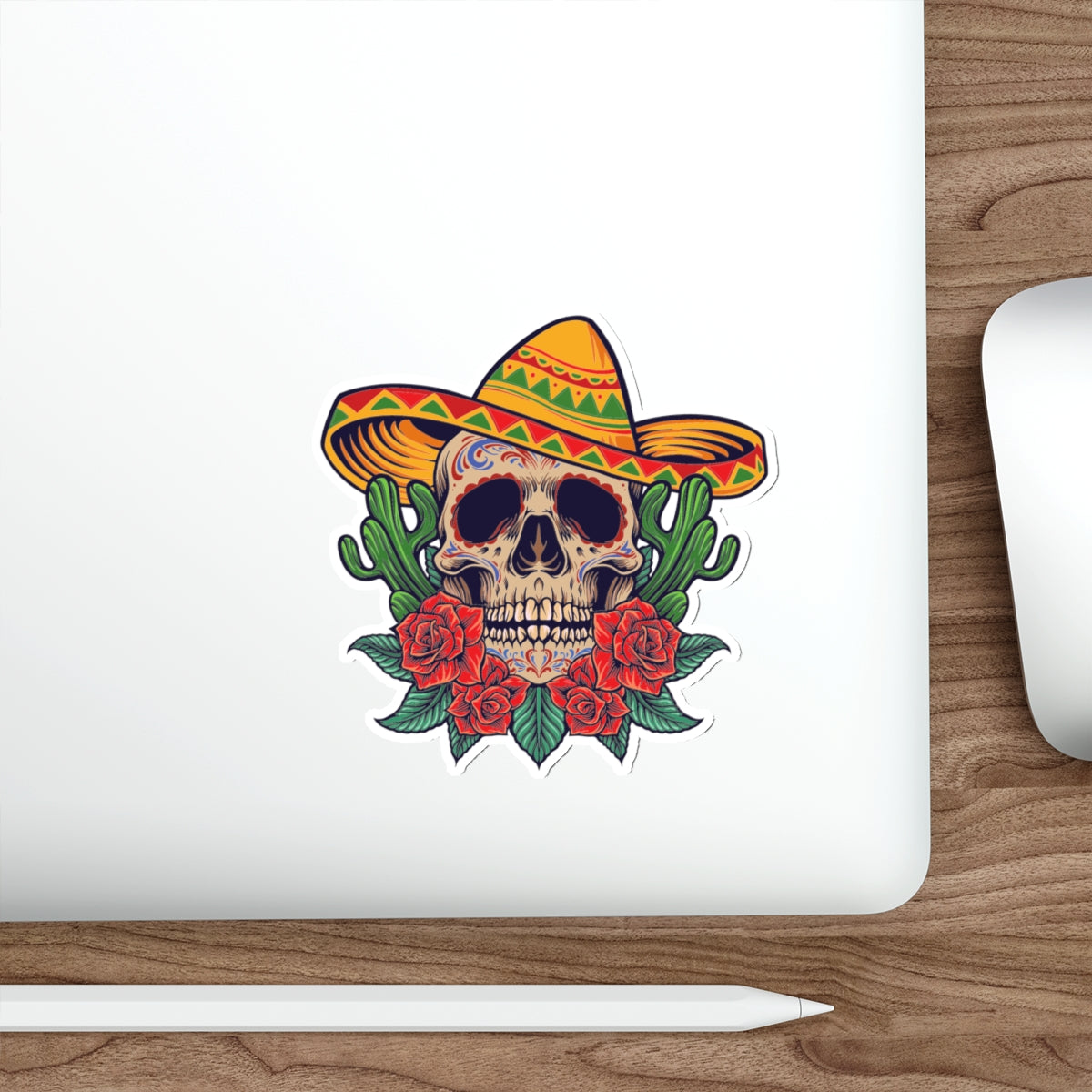 Vibrant Sugar Skull Stickers | Dia de los Muertos Decor, Mexican Culture Art, Laptop Decor, Gift for Halloween, Party Supplies