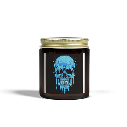 Chilling Skull Scented Candle - Coconut Apricot Wax, Dark Aesthetic Gifts, Home Decor, Occult Candles, Halloween Decor