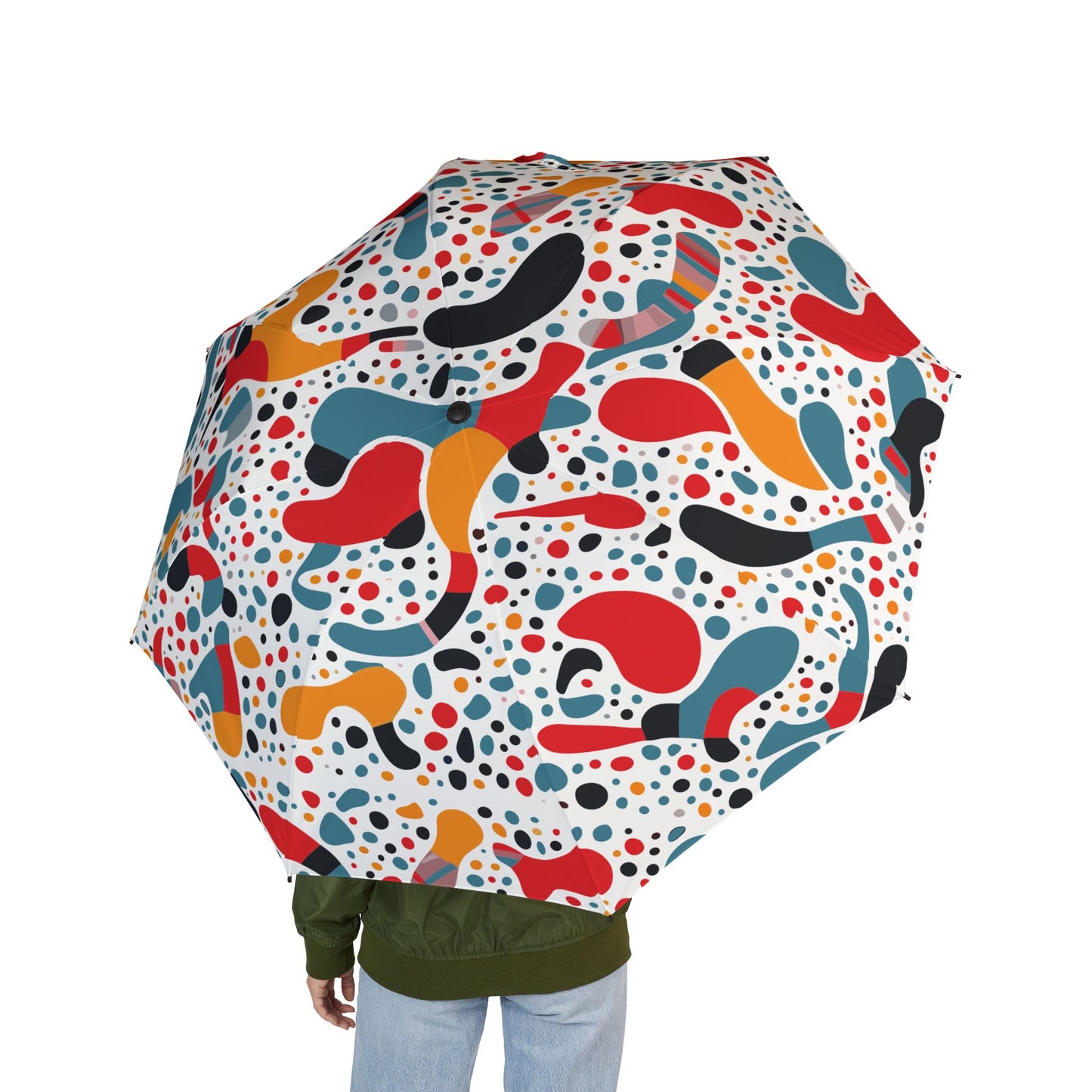 Colorful Semi-Automatic Foldable Umbrella, Portable Rain Gear, Stylish Umbrella for Him/Her, Perfect Gift for Rainy Days