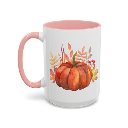 Cozy Pumpkin Accent Coffee Mug | Fall Decor, Gift for Autumn Lovers, Thanksgiving Mug, Pumpkin Spice Latte Cup, Holiday Drinkware