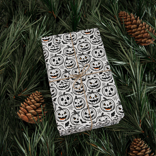 Halloween Wrapping Paper, Spooky Gift Wrap, Decorative Paper Roll, Fall Occasions, Unique Wrapping for Presents