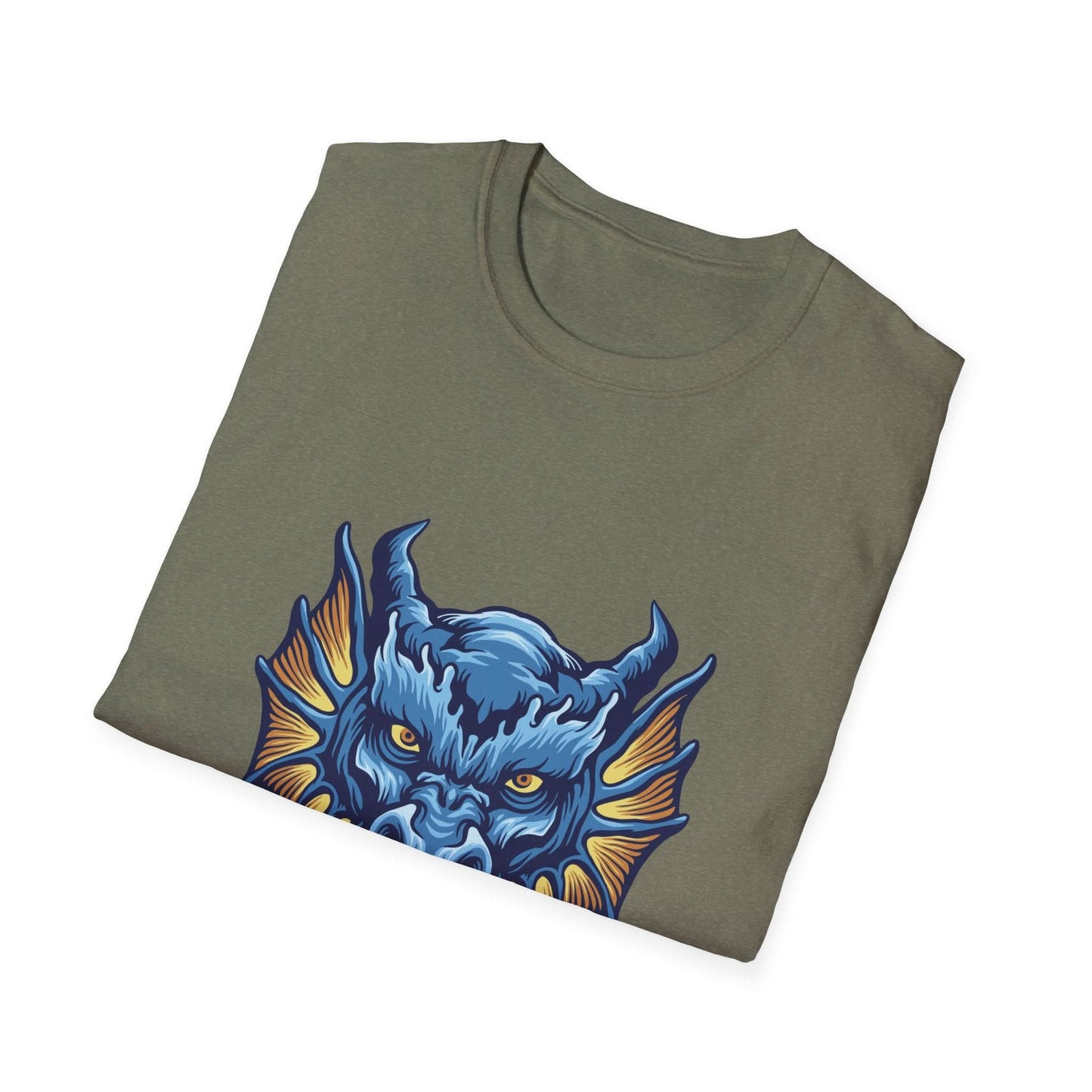 Blue Angry Dragon Head Mascot - Mleem