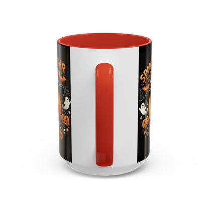 Halloween Accent Coffee Mug - Spooktacular Vibes, Fall Home Decor, Pumpkin Lovers Gift, Trick or Treat Mug, Spooky Season Drinkware