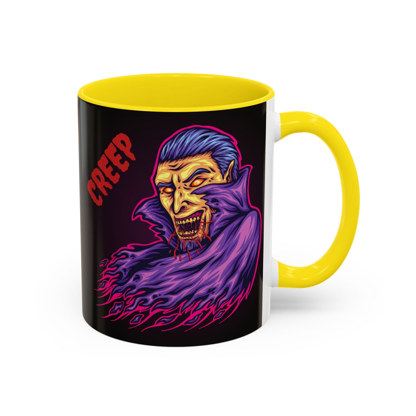 Creepy Gothic Accent Coffee Mug for Spooky Vibes, Halloween Decor, Unique Gift, Coffee Lover, Witchcraft Essentials