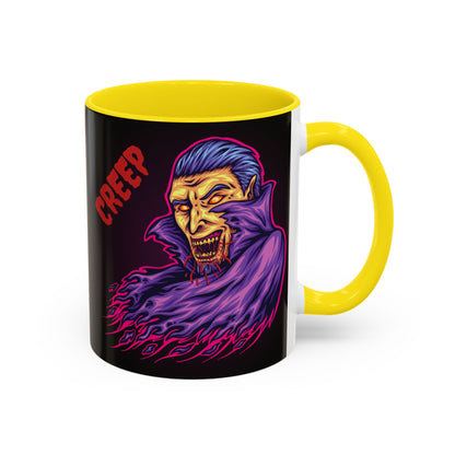 Creepy Gothic Accent Coffee Mug for Spooky Vibes, Halloween Decor, Unique Gift, Coffee Lover, Witchcraft Essentials