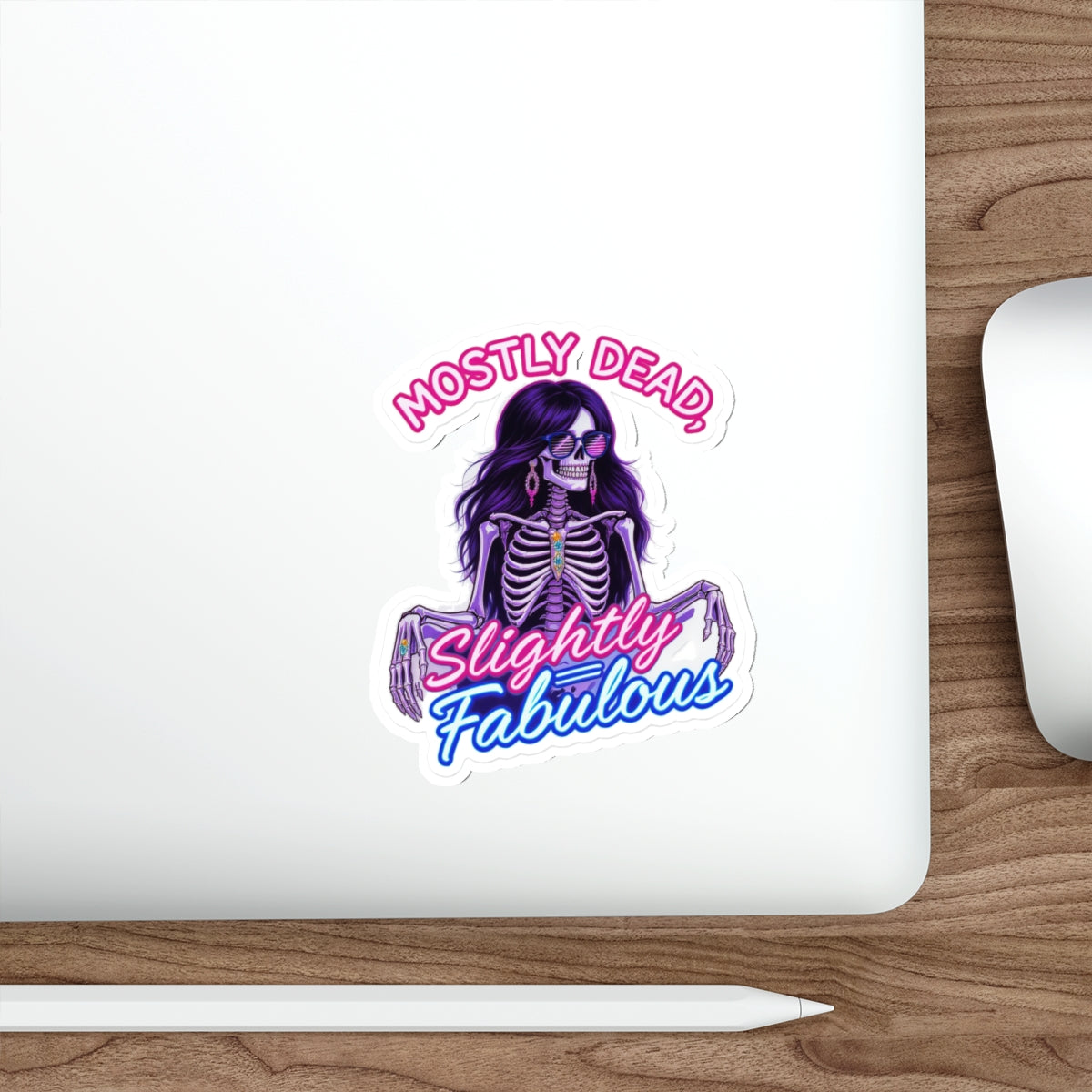 Sassy Skeleton Die-Cut Stickers - Perfect for Laptops, Water Bottles, Halloween Decor, Fun Gifts, and Daily Inspiration