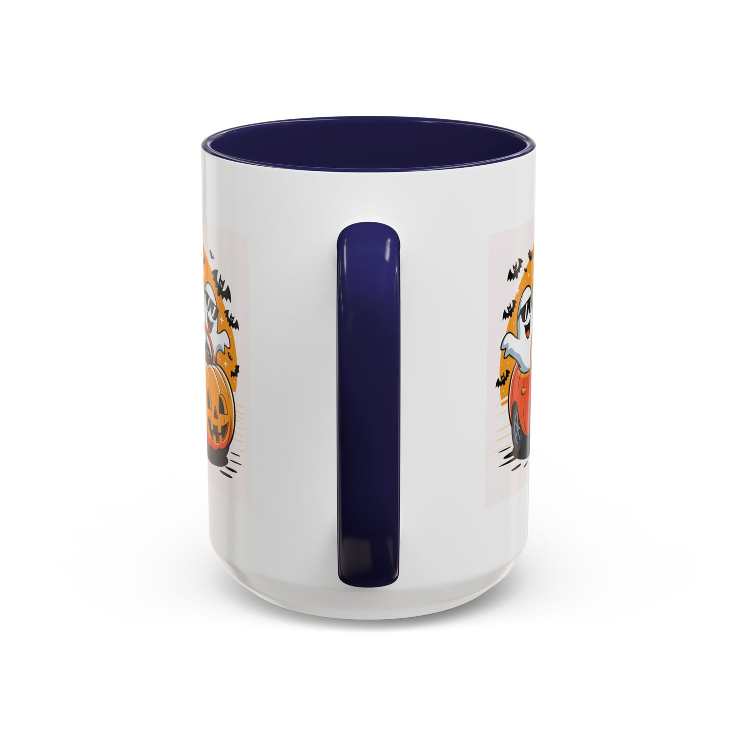 Halloween Ghost Car Coffee Mug, Spooky Mug for Fall, Pumpkin Spice Coffee Cup, Halloween Theme Drinkware, Funny Ghost Mug