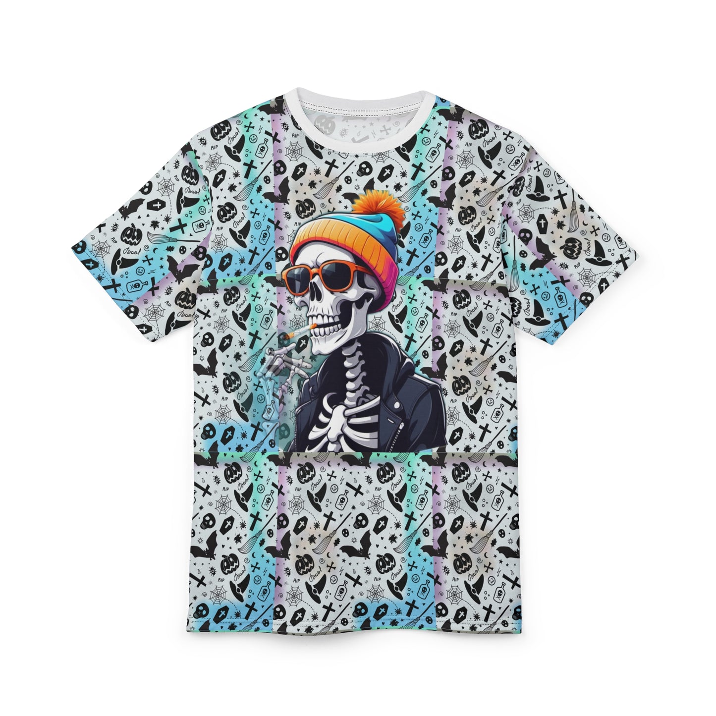 Stylish Skeleton Graphic Tee, Cool Unisex T-Shirt for Concerts, Halloween, Casual Wear, Gift for Teens, Streetwear Fashion