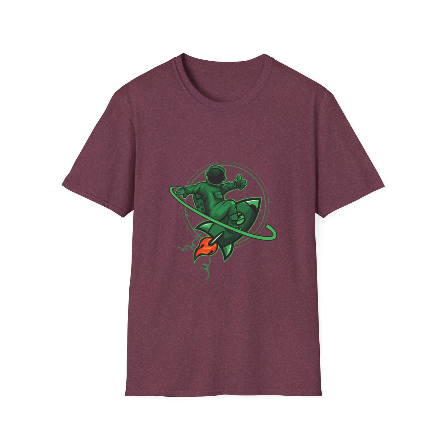 Green Astronaut Flying in Space - Mleem