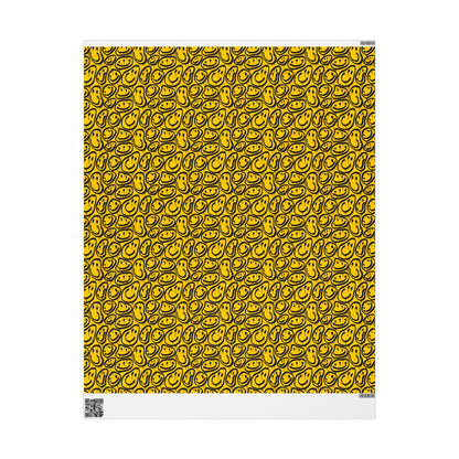 Stylish Wrapping Paper Roll, Unique Gift Wrap for Birthdays, Holidays, Anniversaries, DIY Crafts, Yellow Black Design