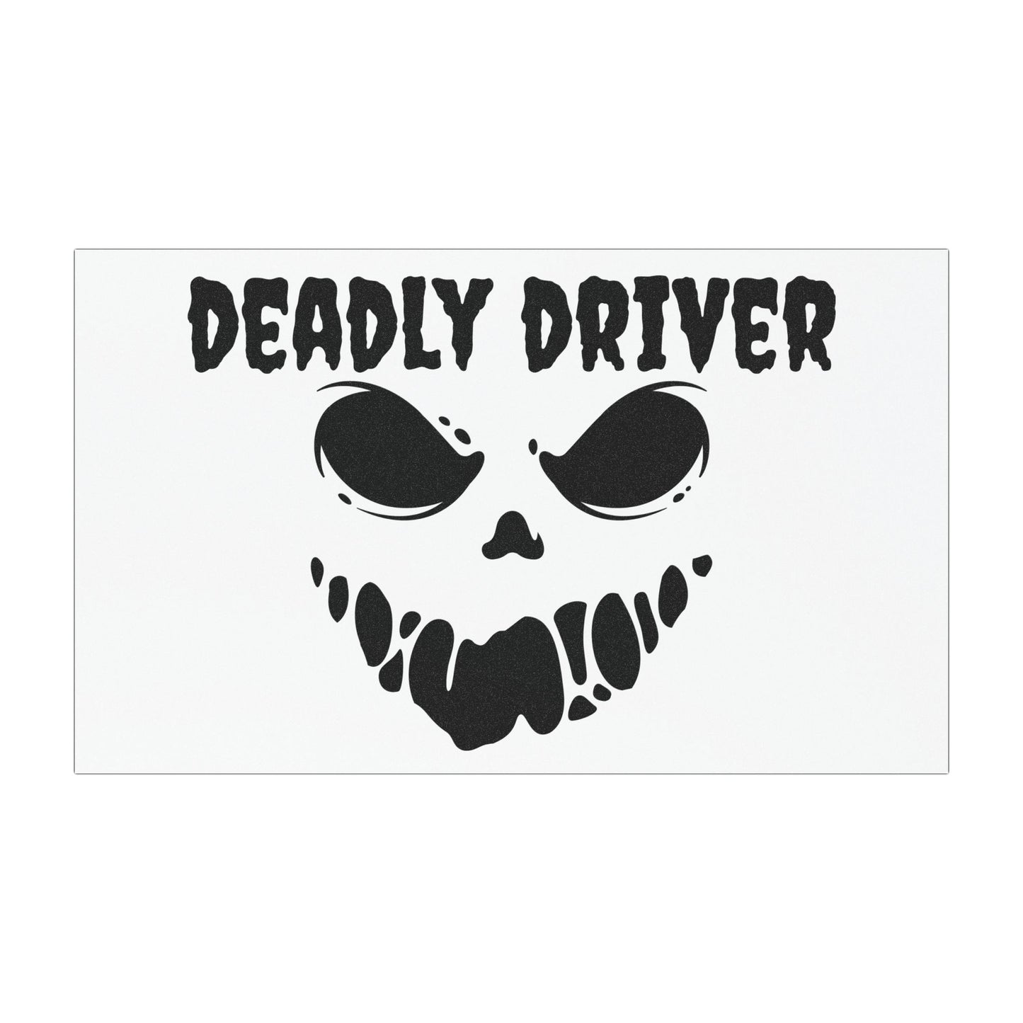 Deadly Driver Car Magnet - Funny Auto Decor, Road Trip Gift, Car Accessory, Halloween Decoration, Driver Humor