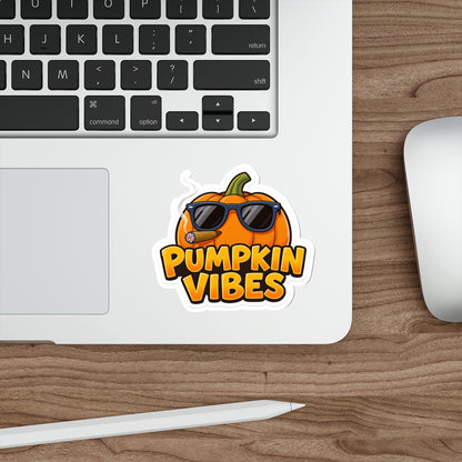 Pumpkin Vibes Die-Cut Stickers | Fun Fall Decor, Halloween Gifts, Laptop Stickers, Pumpkin Lovers, Seasonal Decor