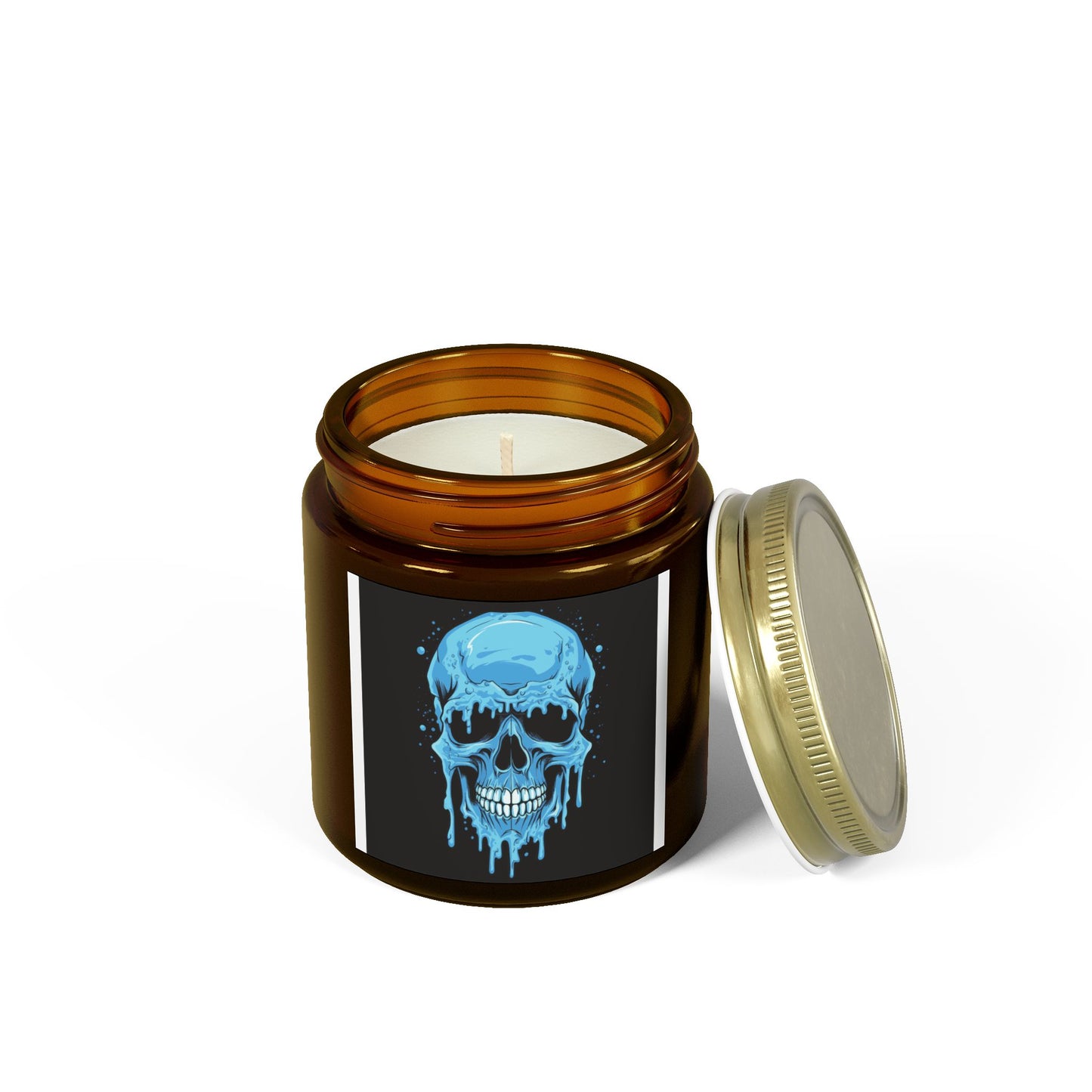 Chilling Skull Scented Candle - Coconut Apricot Wax, Dark Aesthetic Gifts, Home Decor, Occult Candles, Halloween Decor