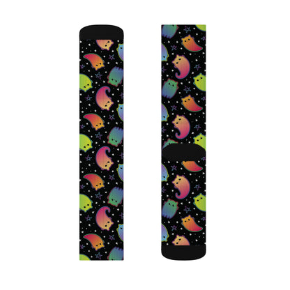 Colorful Cosmic Socks, Fun Socks for Kids and Adults, Unique Gift for Space Lovers, Party Accessories, Trendy Everyday Wear