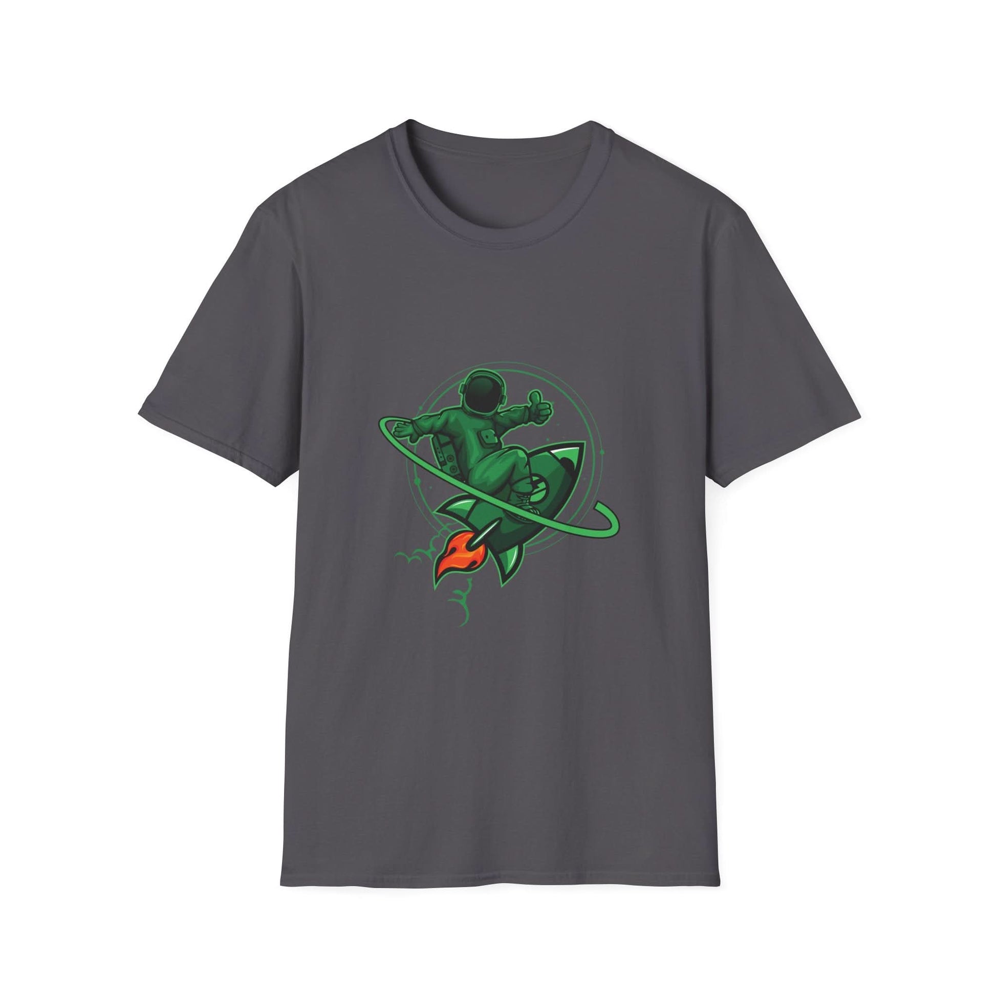 Green Astronaut Flying in Space - Mleem