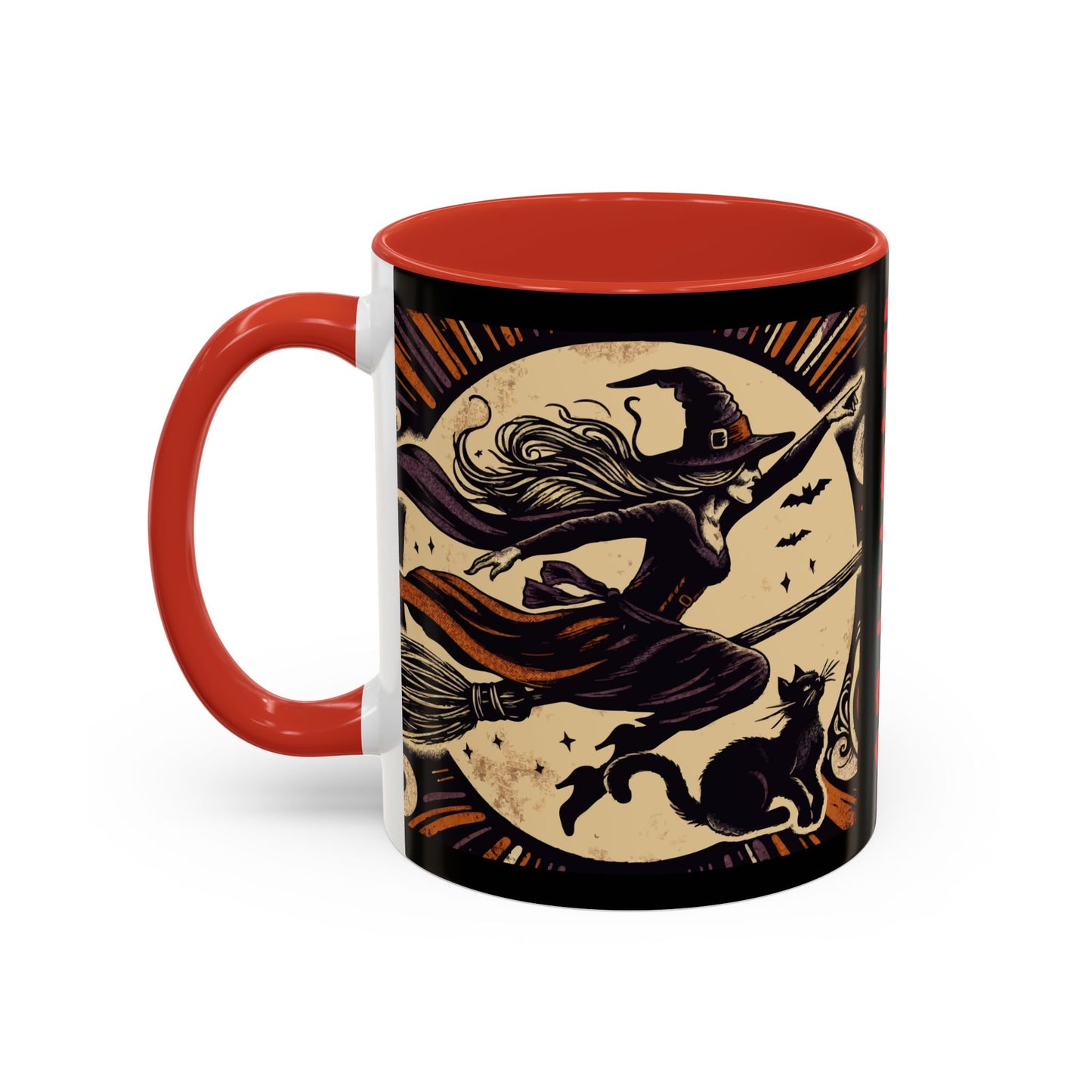 Halloween-Themed Accent Coffee Mug, Coffee Cup for Witch Lovers, Haunted Mug for Spooky Season, Unique Gift for Halloween, Witch Decor