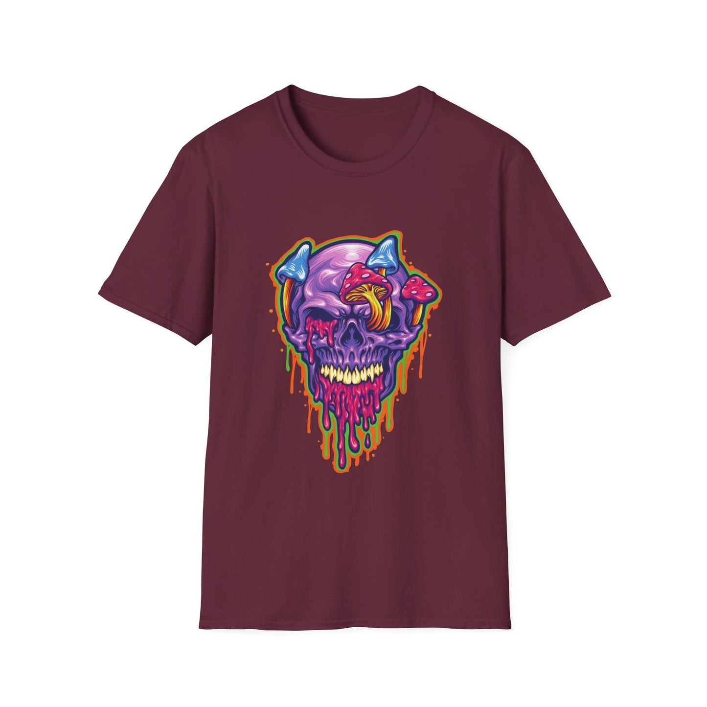 Magic Trippy Skull Mushroom Psychedelic - Mleem