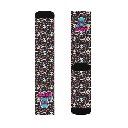 Happy Skull Pattern Socks | Fun Gift for Halloween, Birthday, or Everyday Wear, Cute & Comfy Socks, Unique Footwear