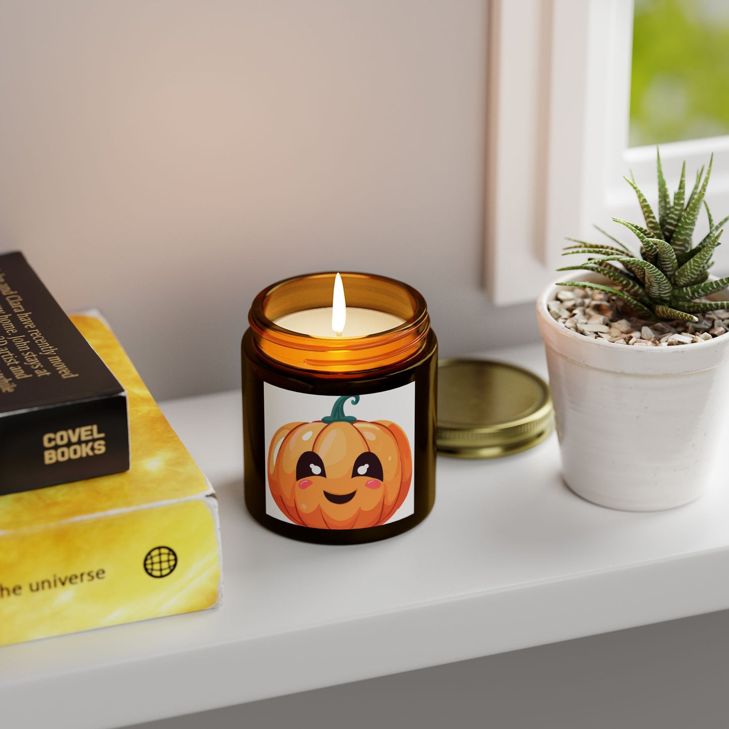 Cute Pumpkin Scented Candle, Fall Gift, Home Decor, Cozy Atmosphere, Halloween Decorations