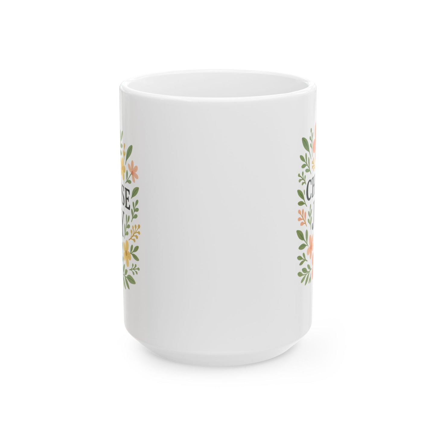 Choose Joy Floral Ceramic Mug