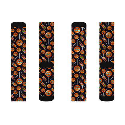 Spooktacular Halloween Socks, Fun Holiday Gift, Pumpkin Patterned Socks, Cozy Everyday Wear, Unique Fashion Accessory