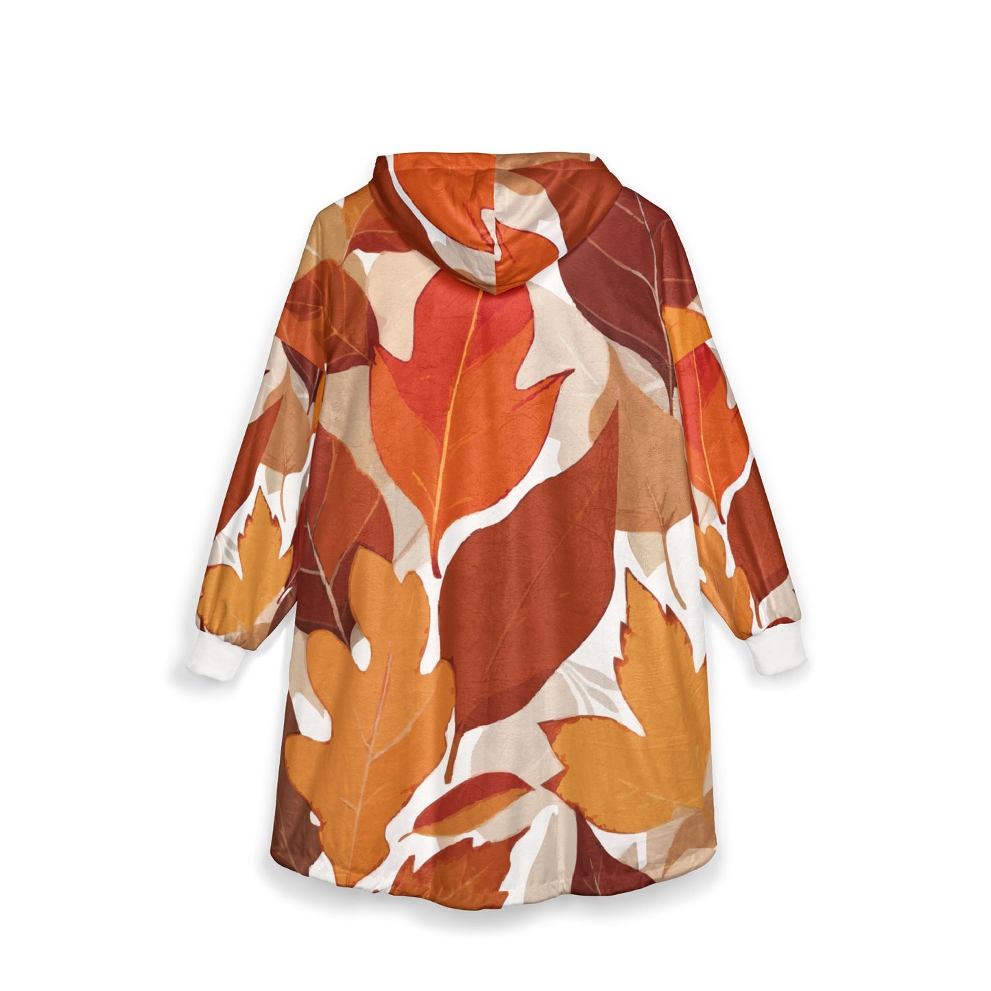 Cozy Autumn Leaves Hooded Blanket