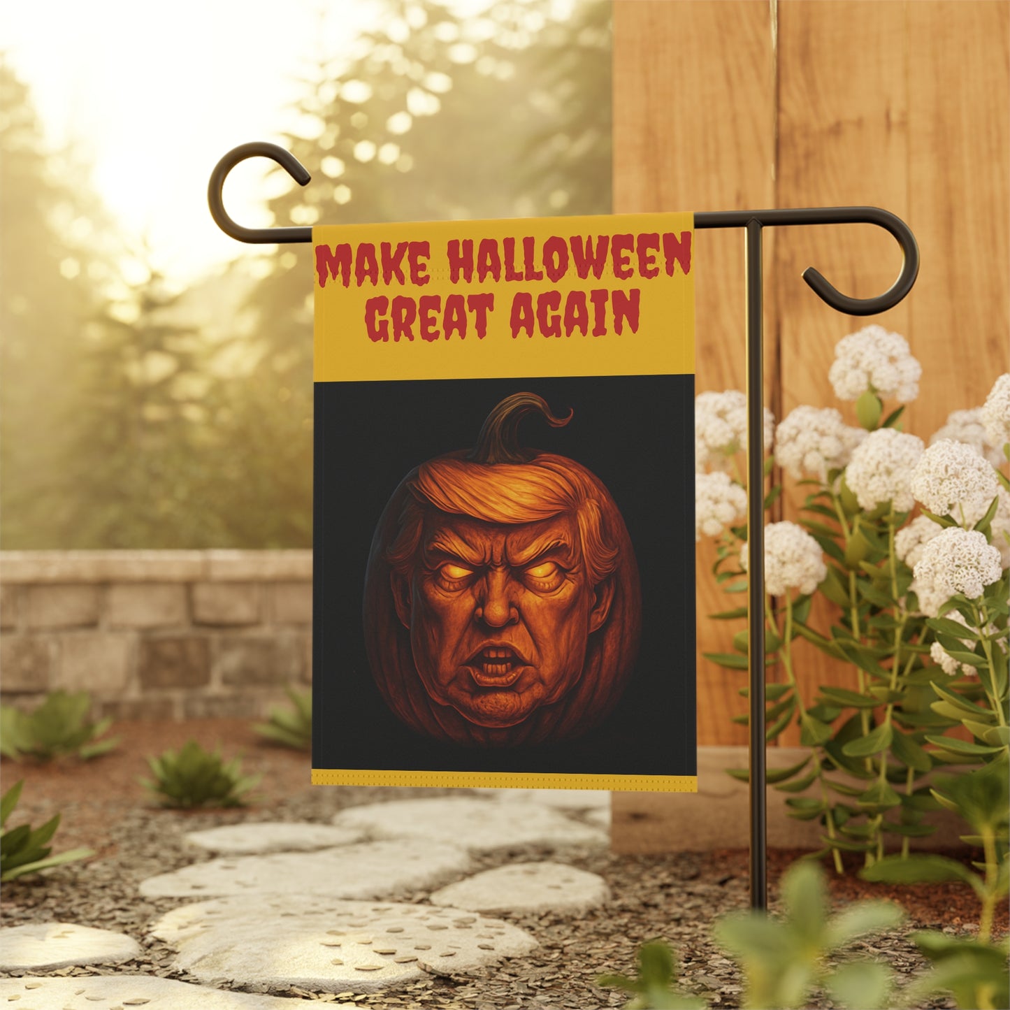 Halloween Garden Banner, Spooky Lawn Decoration, Outdoor Fall Decor, Make Halloween Great Again, Seasonal House Flag, Party Yard Sign